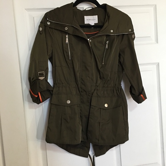 BCBG Green Jacket with orange piping - Picture 6 of 12